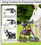 Roller Walker FlyingJoy Heavy Duty Aluminum Rolling Walker Up 350 lbs 