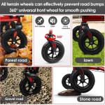 ROLLATOR WALKER FOLDING TRAVEL LIGHTWEIGHT SENIORS ALL TERRAIN W SEAT FOLDABLE