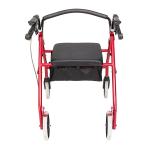 Heavy Duty Bariatric Rollator, Folding Rolling Walker, 8" Wheels, 286lb Weight