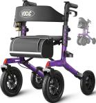 VOCIC Walker with Seat for Seniors,Z57 with 12"All Terrain Wheels-Used