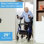 2026 Deluxe OEM ELENKER Rollator Walker Heavy Duty Upright Stand Up Medical Aid