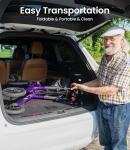 VOCIC Walker with Seat for Seniors,Z57 with 12"All Terrain Wheels-Used