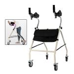 DJVHSRI Walking Frame Walking Frame Wheeled,Height Adjustable Rollator Walker with Armrest Pads and Wheels,Foldable Auxiliary Mobility Aids for Elderly Disabled Folding Carbon St