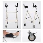 DJVHSRI Walking Frame Walking Frame Wheeled,Height Adjustable Rollator Walker with Armrest Pads and Wheels,Foldable Auxiliary Mobility Aids for Elderly Disabled Folding Carbon St