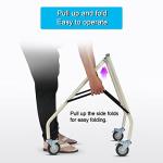 DJVHSRI Walking Frame Walking Frame Wheeled,Height Adjustable Rollator Walker with Armrest Pads and Wheels,Foldable Auxiliary Mobility Aids for Elderly Disabled Folding Carbon St