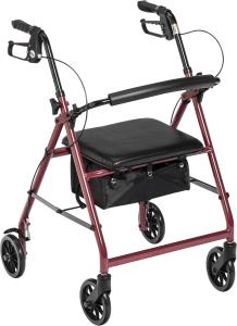 Probasics Heavy Duty Aluminum Rollator with 6-inch Wheels, 300 LB Weight Limit