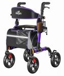 AOJIN All Terrain Rollator Walker Lightweight Foldable 8 In Wheels 300lb Senior