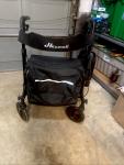 Henmnii All Terrain Rollator Walker for Seniors w/Seat 8" Wheels - Black