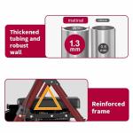 Foldable Rollator Walker with Seat - 350 lb Capacity, 8" Big Wheels, 6-Position Height, Premium Hybrid Rolling Walker - Aluminum and Carbon Steel (RED)