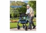 Rollator Walker with Seat,450Lb Rolling Walker Extra-Wide Heavy-Duty Rollator