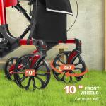 Lightweight Rollator Walker All-Terrain Foldable with seat and Adjustable Height