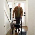 Carex Steel Rollator Walker with Seat and Wheels - Rolling Walker for Seniors