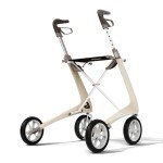 byACRE Ultralight Compact Rollator Walker - Oyster White