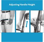 Carex Steel Rollator Walker with Seat and Wheels - Rolling Walker for Seniors