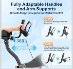 BlessReach Heavy Duty Upright Rollator Walker & Seat 450lb 8" All-Terrain Purple