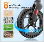 BlessReach Heavy Duty Upright Rollator Walker & Seat 450lb 8" All-Terrain Purple