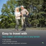 All Terrain Walker Rollator with 12â€ Pneumatic Tires