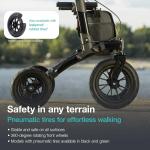 All Terrain Walker Rollator with 12â€ Pneumatic Tires