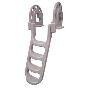 4-Step Flip Up Dock Ladder - Grey