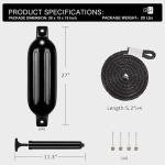 4-Pack Vinyl Ribbed Marine Boat Fenders
