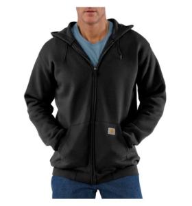 Carhartt Men's Black Midweight Full-Zip Sweatshirt