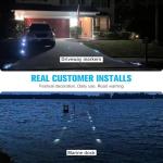 VOLISUN Solar Dock Lights (Blue) - 12 Pack