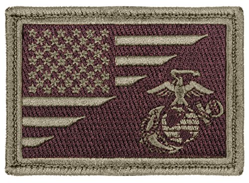 US Flag USMC Patch Coyote Brown
