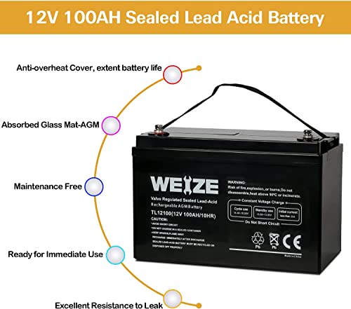 12V 100AH AGM Battery for Marine & RV