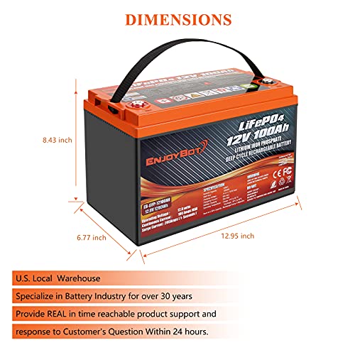12V 100Ah Lithium Deep Cycle Battery