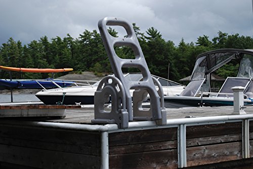 4-Step Flip Up Dock Ladder - Grey