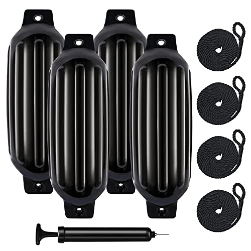 Boat Fenders 8.5" X 27" with Accessories