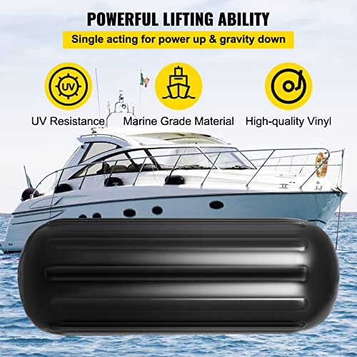 4 Ribbed Boat Fenders for Marine Protection