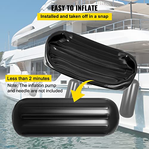 4 Ribbed Boat Fenders for Marine Protection