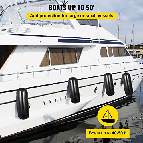 4 Ribbed Boat Fenders for Marine Protection