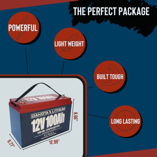 Dakota Lithium 12V Deep Cycle Battery - 100Ah