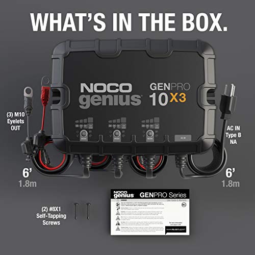 Waterproof 3-bank marine battery charger