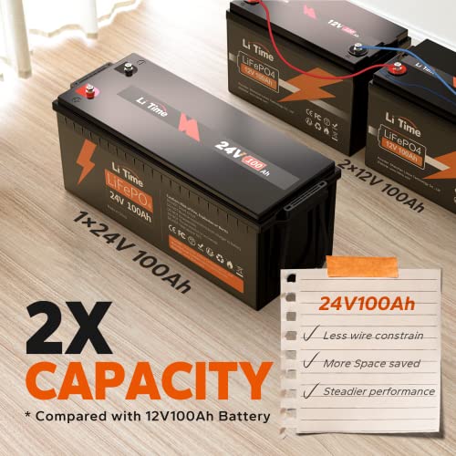 24V 100Ah LiFePO4 Lithium Marine Battery