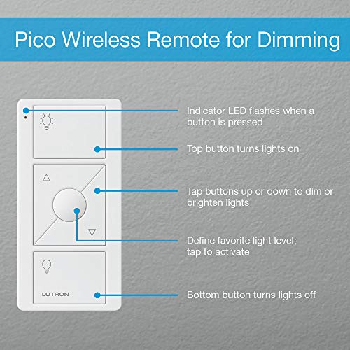 White Smart Remote Control for Dimmer Switch