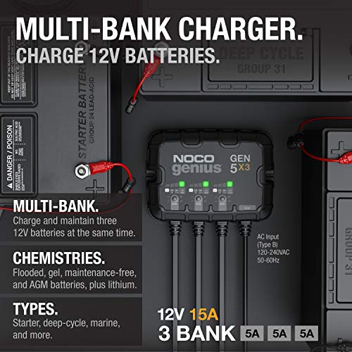 Smart 3-Bank Marine Battery Charger