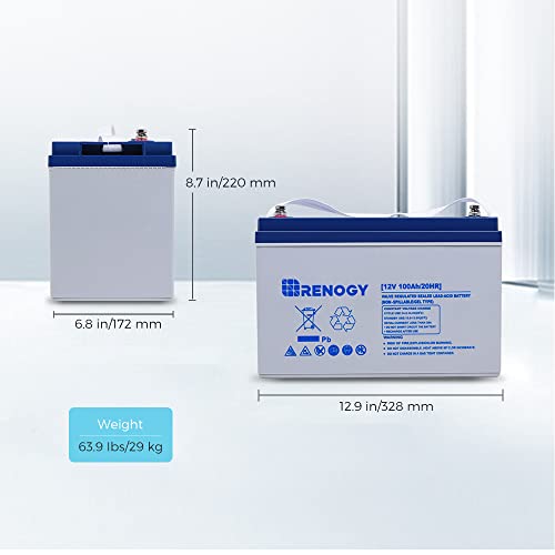 Renogy 100AH Deep Cycle Gel Battery for Marine