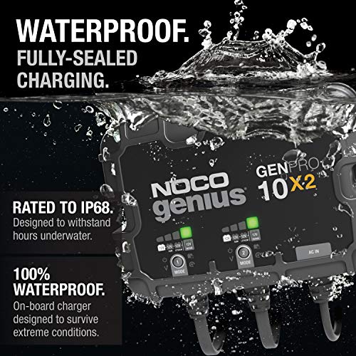 Smart 2-bank waterproof boat battery charger