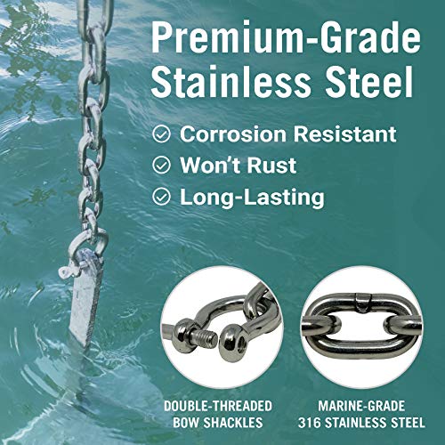 5FT Stainless Steel Boat Anchor Chain with Shackle