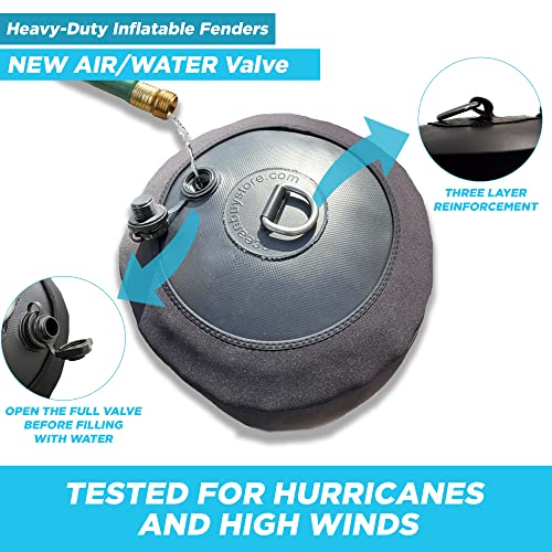 12x24 Inch Inflatable Boat Fender with Cover
