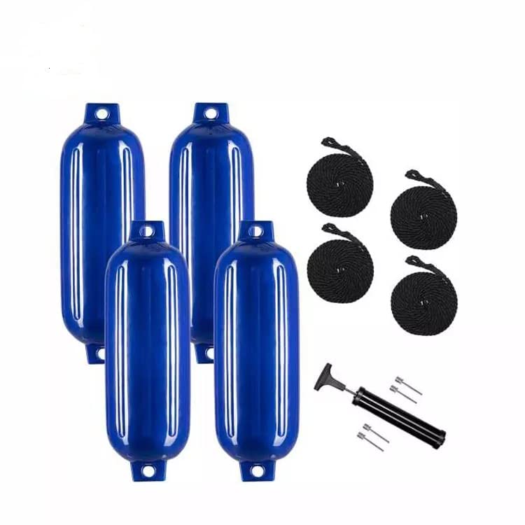 Inflatable Boat Bumpers with Ropes, 4 Pack