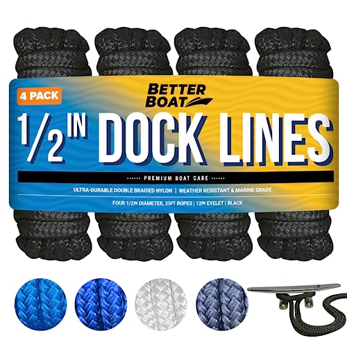 Marine Docking Ropes - 1/2 Inch Braided Nylon