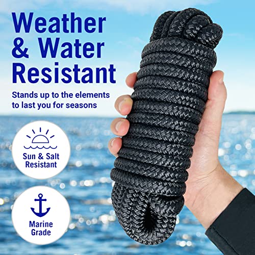 Marine Docking Ropes - 1/2 Inch Braided Nylon