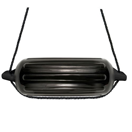 Black Marine Boat Fender - Ribbed, 8.5" x 27
