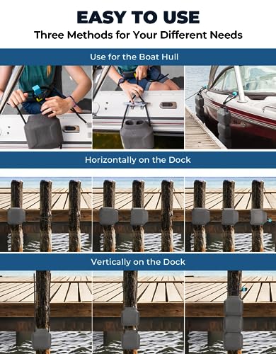 Kemimoto Adjustable Boat Fenders with Rope