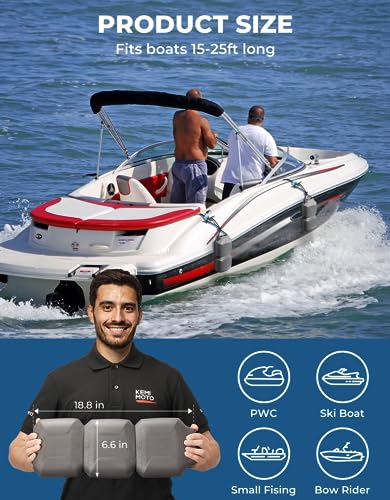 Kemimoto Adjustable Boat Fenders with Rope