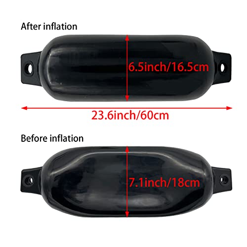 Black Boat Fender Set for Marine Use